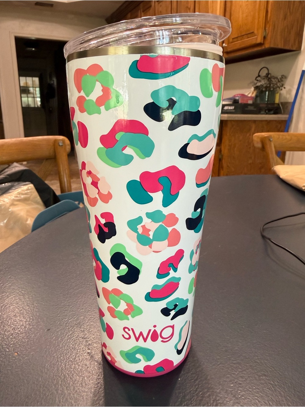 Swig Life 32oz Triple Insulated Travel Tumbler – "Party Animal" Leopard Print